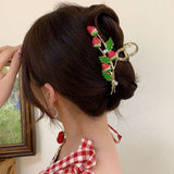 New Sweet Flower Durian Hair Claw Clip Ponytail Grab Hair Clips Shark Clip Woman Hairpins For Girl Hair Accessories Headdress
