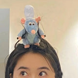 Ratatouille Hairband Cute Headband Kawaii Plush Hair Accessory Color Doll Wide-Brimmed Hairpin Creativity Headdress Gift