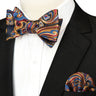 EASTEPIC Striped Bow Tie for Men Hanky Set Plaid Accessory Paisley Neckwear Floral Design Polka Dot Pure Black Evening Party