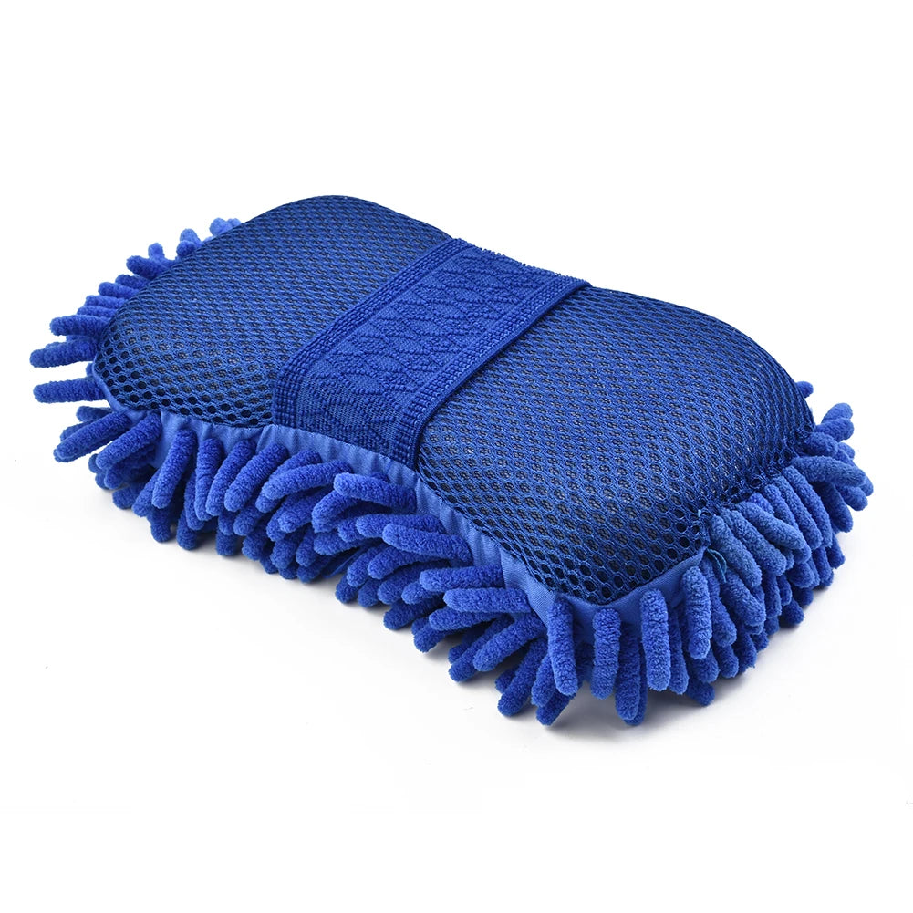 1pc Car Wash Glove Microfiber Chenille Car Wash Sponge Care Washing Detailing Brush Pad Multifunction Cleaning Tool