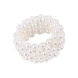 Handmade Pearl Bead Hair Ties Pearl Elastic Hairbands Beautiful Headwear Woman Fashionable Hair Accessories Korean Styling Tools