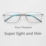 Pure Titanium Glasses Frame Men Women Eyewear Frames Eyeglassess Square Business Classic Design Screwless Denmark Brand
