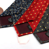 New 8cm Korean Style Necktie for Men Business Professional Retro College Boys Imitation Silk Print Fabric Floral Groom's Tie