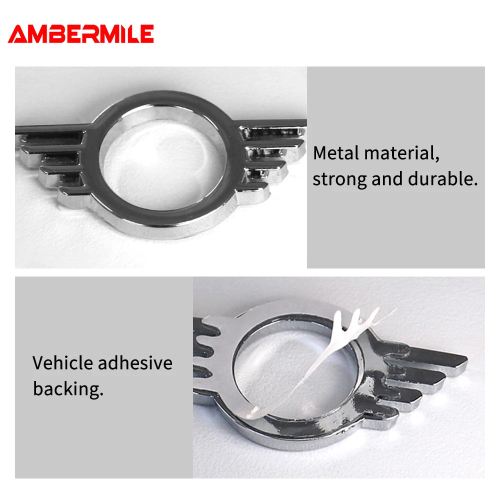 1 piece Metal for Mini Cooper One S F55 F56 F57 F60 R55 R56 R57 Countryman Car Door Lock Pin Wing Emblem Badge Decal