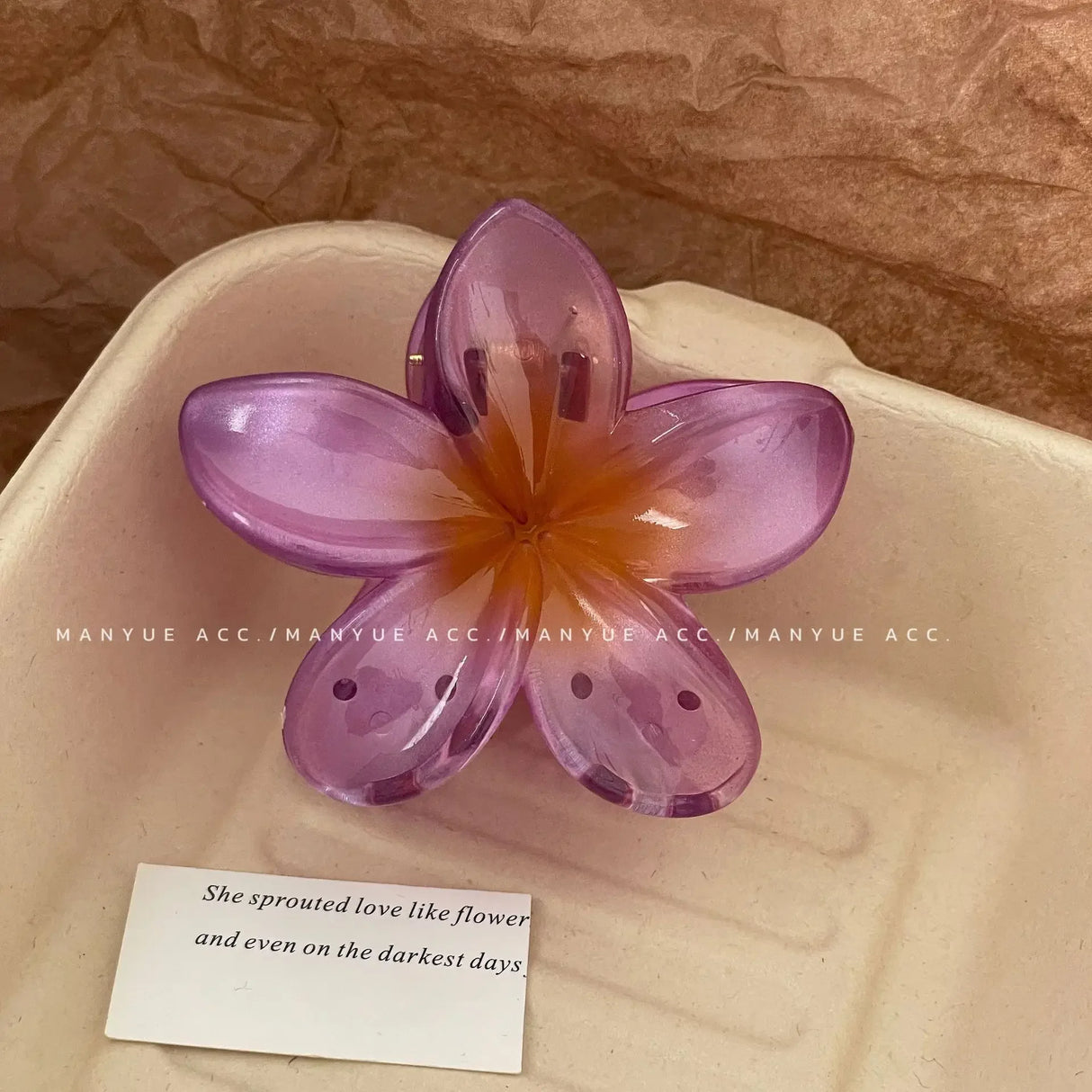 Hawaiian Gradient Hair Clips Flower Hair Claws Big Size Fashion Head wear Hairpin for Women Girls Crab Barrette Hair Accessories