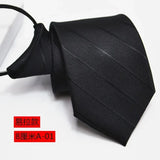 Mens Ties Casual Zipper Neck Ties Professional Formal Shirt Convenient Lazy Zip Tie Striped Business Arrow Ties