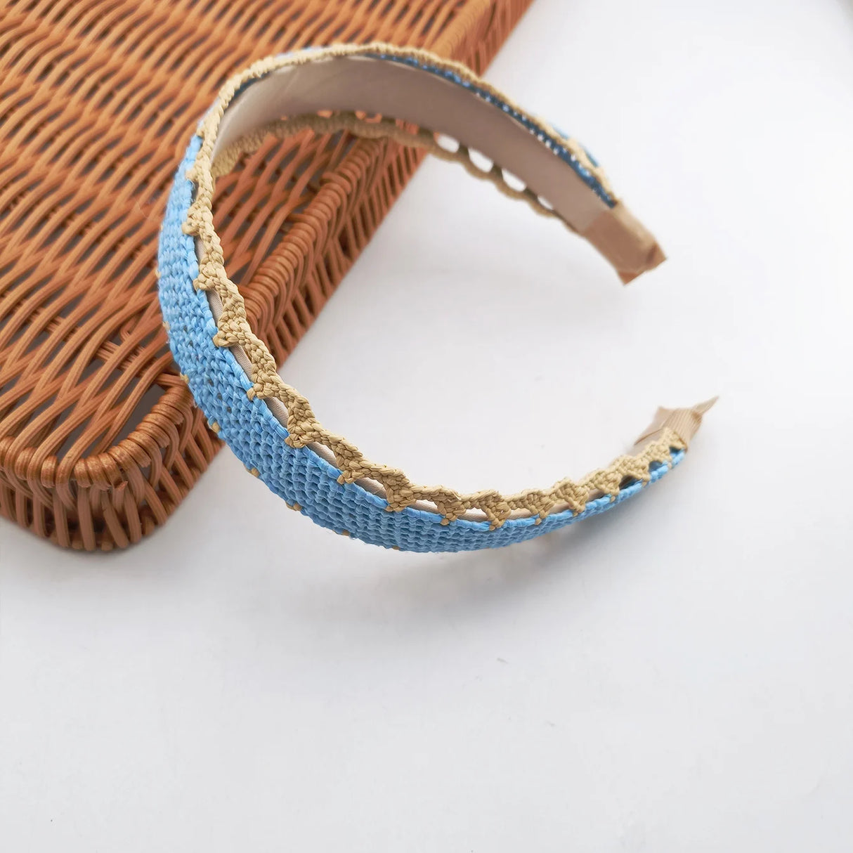 Fashion Headband Women Hair Bands Broadside Wool Raffia Cross Knot Headbands Girls Hair Band Hair Accessories Headwear