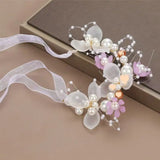Elegant Girls Headband Lmitated Pearl Hair Headdress Baby Girls Flower Wreath Bride Garland Head Hoop Wedding Headbands Hair