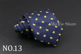 Cute Cartoon Pattern Animal Floral Printed Tie For Men Narrow Slim NeckTie Wedding Red Navy Party Ties Cravat Accessories Gifts