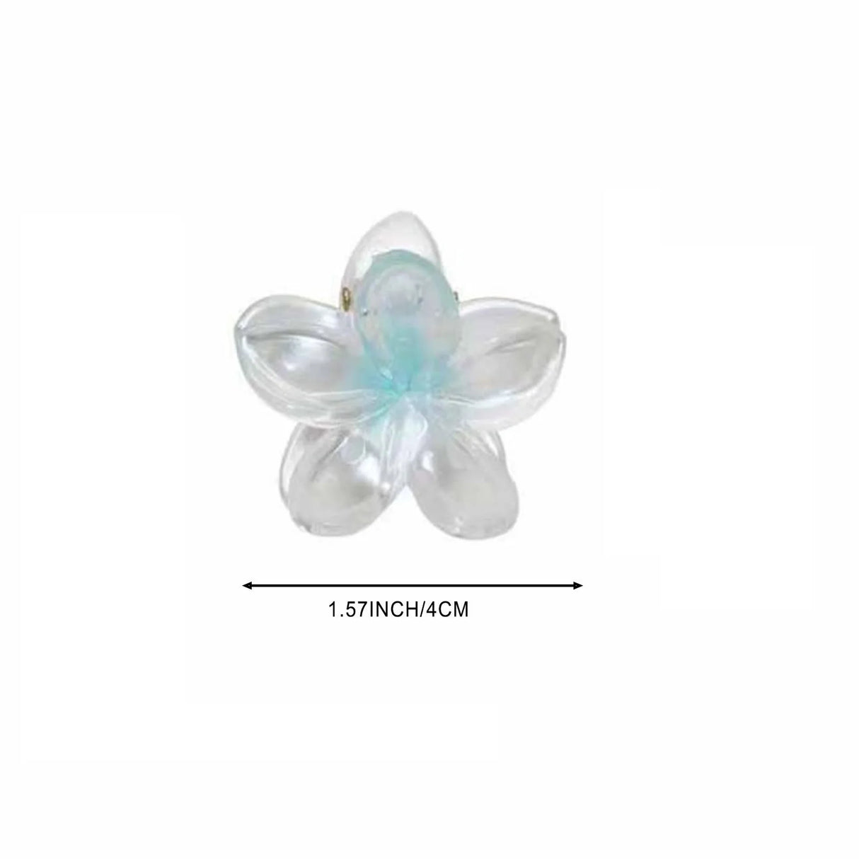 Gradient Frangipani Hair Clip 1PC Plumeria Hairpin Ins Style Ponytail Holder Barrette Sweet Shark Claws Party Hair Accessories