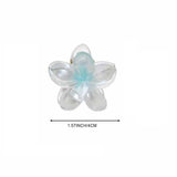 Gradient Frangipani Hair Clip 1PC Plumeria Hairpin Ins Style Ponytail Holder Barrette Sweet Shark Claws Party Hair Accessories