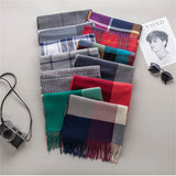 Faux Cashmere scarves for women autumn and winter thickened thermal current suede scarf Korean version of wool shawl P01