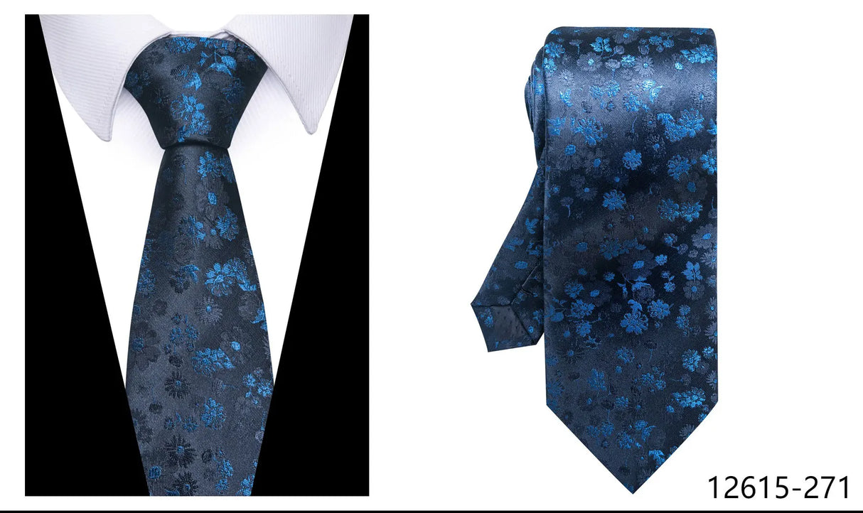 100% Silk Brand Purple Tie Men Necktie High Quality Mix Colors Silk 7.5 cm Gravatas Accessories Wedding April Fool's Day