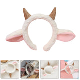 Bands Plush Sheep Ears Horn Bands Cartoon Hair Hoop Lamb Costume Accessory