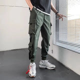 2023 Spring Hip Hop Joggers Cargo Pants Men Harem Pants Multi-Pocket Ribbons Man Sweatpants Streetwear Casual Mens Pants