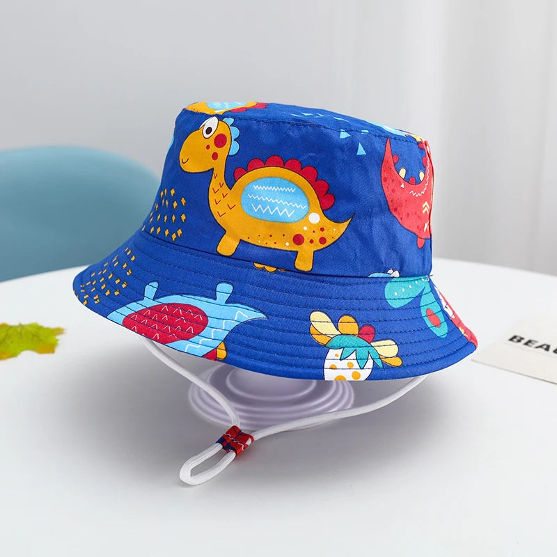 Summer Panama Baby Girls Hat Autumn Cartoon Boys Fisherman Hat Baby Sun Hat Outdoor UV Bucket Hat for Kids Toddler Bonnets