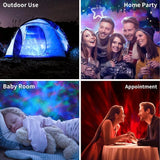 LED Night Light Water Pattern Projection Effect Lamp Children's Bedroom Decoration Projection Lamp Birthday Party Decoration