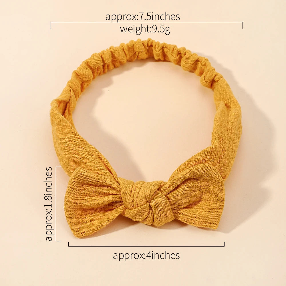 3Pcs/set Elastic Soft Headband for Baby Hair Accessories Newborn Bows Headwear Printing Toddler Bandage Ribbon Bowknot Headscarf