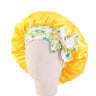 Kids Girls Sleep Cap Floral Print Hair Bonnet Satin Night Sleep Hat Turban Sleeping Hat Children Hair Care Bonnet Nightcap Caps