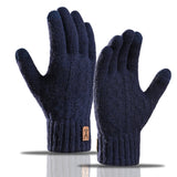 Winter Warm Gloves for Men and Women, Touchscreen Thickened Knitted Gloves, Outdoor Cycling Sports, Cold resistant Gloves