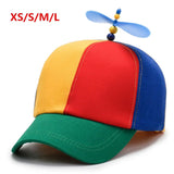 Funny Adventure Dad Hat Snapback Hat Bamboo Dragonfly Rainbow Sun Cap Helicopter Propeller Design for Kids Boys Girls Adult