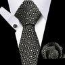 Men Neckties Tie Classic Handkerchiefs Plaid Necktie Cufflinks For Men Blouse Business Wedding Accessories Woman Collar Man Gift
