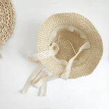 Children's Summer Hat Sunshade Lace Straw Baby Girl Cap Girls Baby Sunscreen Beach Hat