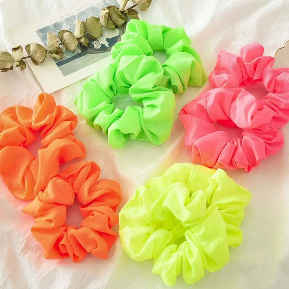 Elastic Neon Colour Scrunch Hair Ties Hair Accessories Headwear Hair Rope