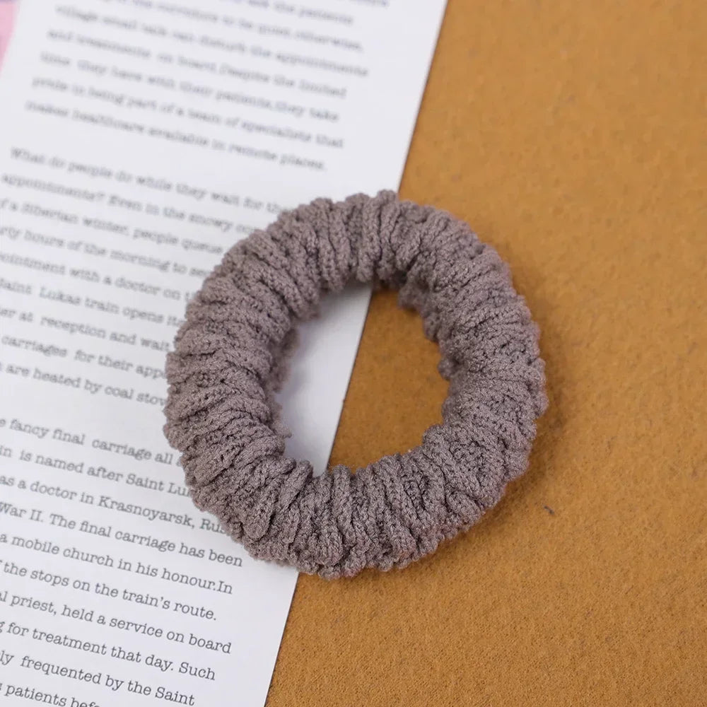 10-50pcs New Korean Woman Big Elegant Elastics Hair Band Solid Color Scrunchies Hair Ties Ladies Ponytail Hold Hair Accessories
