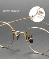 Pure Titanium Glasses Frame Men Women Vintage Round Brand Design Eyeglasses Frames New Titan Eyewear High Quality Spectacles