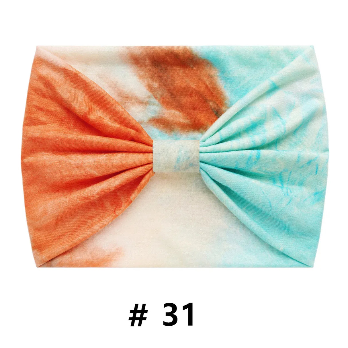 Tie Dye Headbands for Women Wide Turban Headwrap Knotted Vintage Hairbands Cotton Bandanas Bandage Headscarf Hair Accessories