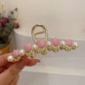 New Women Metal Hair Claw Elegant Gold Flowers Hair Clips Barrette Crab Headband Ponytail Clip Headwear hair accessories tiara
