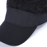 Men Women Casual Concise Sunshade Adjustable Sun Visor Baseball Cap with Spiked Hairs Wig Baseball Hat with Spiked Wigs