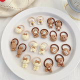 Hair Accessories Girls Bands Bandeau Cheveux Scrunchies Elastic Fille Korean Haarband Rubber Brown Children Gomas Gift Kids