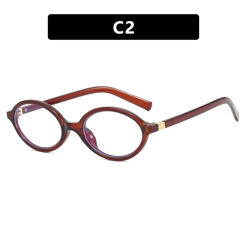 Oval Small Frame Retro Female Korean Plain Glasses Anti-blue Light Eyeglasses Eye Protection Ladies Optical Spectacle Eyeglass