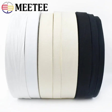 1Pc(90M) 10/15/20/25/30/35mm Cotton Webbings Tapes Bag Belt Lable Ribbons Bands DIY Sewing Clothes Tag Tape Bias Binding Crafts