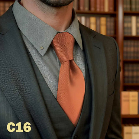 Hot Yellow Brown Men Neckties Classic Suit Formal Dress Wedding School Dropshipping