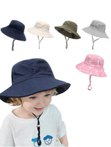 Chapeau de protection solaire en polyester pour enfants, tendance et tendance, idéal pour les sorties en plein air