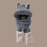 Winter new Firefox ears warm furry skiing scarf gloves one-piece hat children