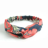 Fashion WomenFloral Headband Hair Accessories Leopard Cross Knotted Bow Chiffon Hair Band Girls Headdress Ladies Hoop Headwear