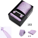 Men's Tie Gift Box With Neckties Handkerchiefs Cufflinks Tie Clips 6-Piece sets Group Business Wedding Festival Formal Ties