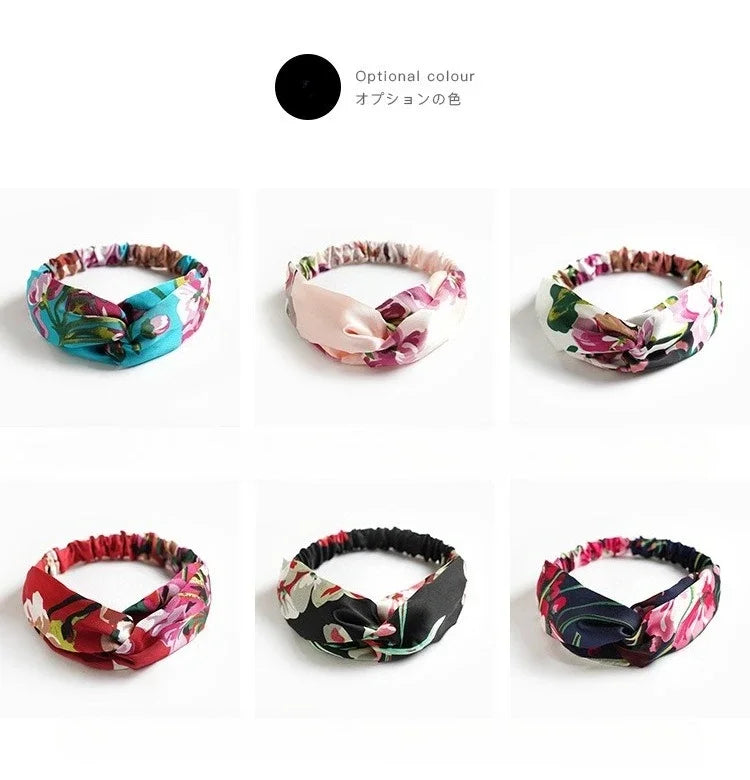 European and American silk elastic elastic cross headband, stylish, simple and versatile headband for parents and children