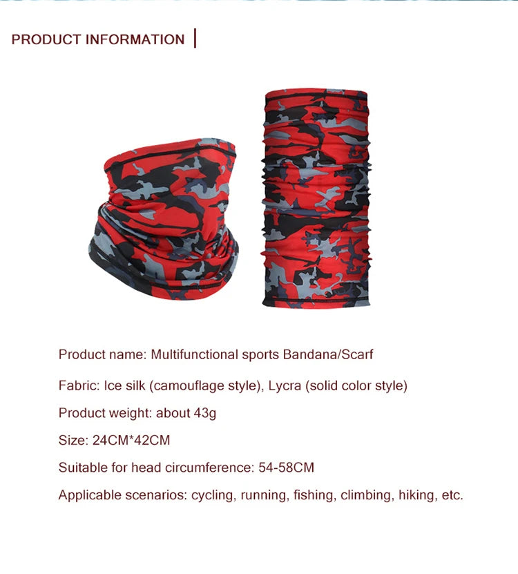 Ourdoor Cycling Riding Scarf Motorcycle Men Women Neck Cover Sports Fishing Magic Bandana Headwear Turban Mask