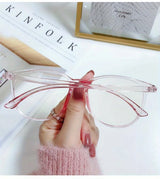 2/3PCS Blue Light Blocking Glasses - Fashion Oversized Frame Glasses Round  Eyeglasses,  Computer Gaming Glasses for Women/Men