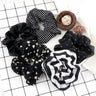 3/5PCS Black White Elastic Hair Bands for Girls Simple Basic Headband Women Rubber Band Hair Accessories Holder Scrunchies Gifts