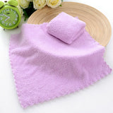 Coral Velvet Face Towel Microfiber Absorbent High-density Square Hand Towel Cleaning Wipes Quick Dry Clean Handkerchief Supplies