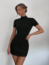 Robe ultra-courte simple pour femme, style élite, pour le travail, les déplacements au bureau, les déplacements, les couleurs contrastées, nouvelle collection printemps-été