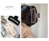 4pcs Hair Claw Simple Style Solid Color Hollow Shark Claw Back Head Hair Clip Large Hair Claw Hair Accessori