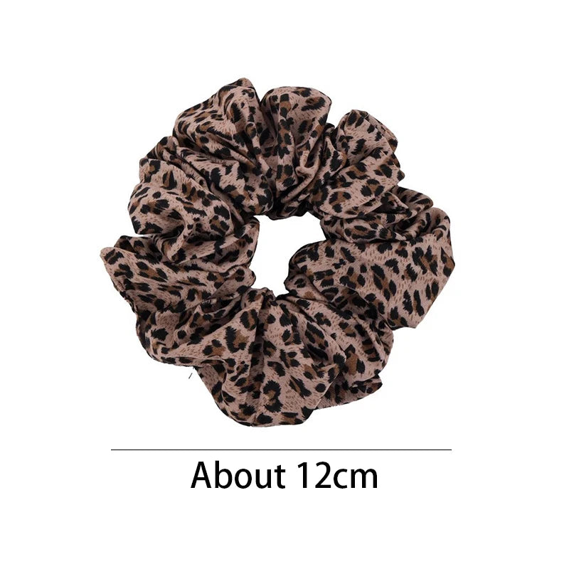 Leopard Print Scrunchies Hair Tie Hair Rope High Elasticity Elastic Hair Band Ponytail Holder Elegant Women Hair Accessories