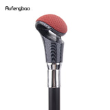 Red Black Leather Silver Walking Cane Fashion Decorative Walking Stick Gentleman Elegant Cosplay Cane Crosier 94cm